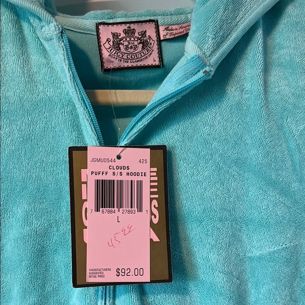 Juicy Couture Turquoise Terry Cloth Jacket - Picture 3 of 6